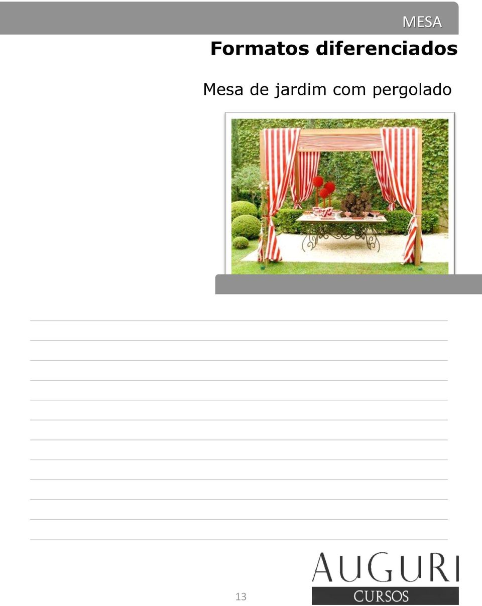 Mesa de jardim