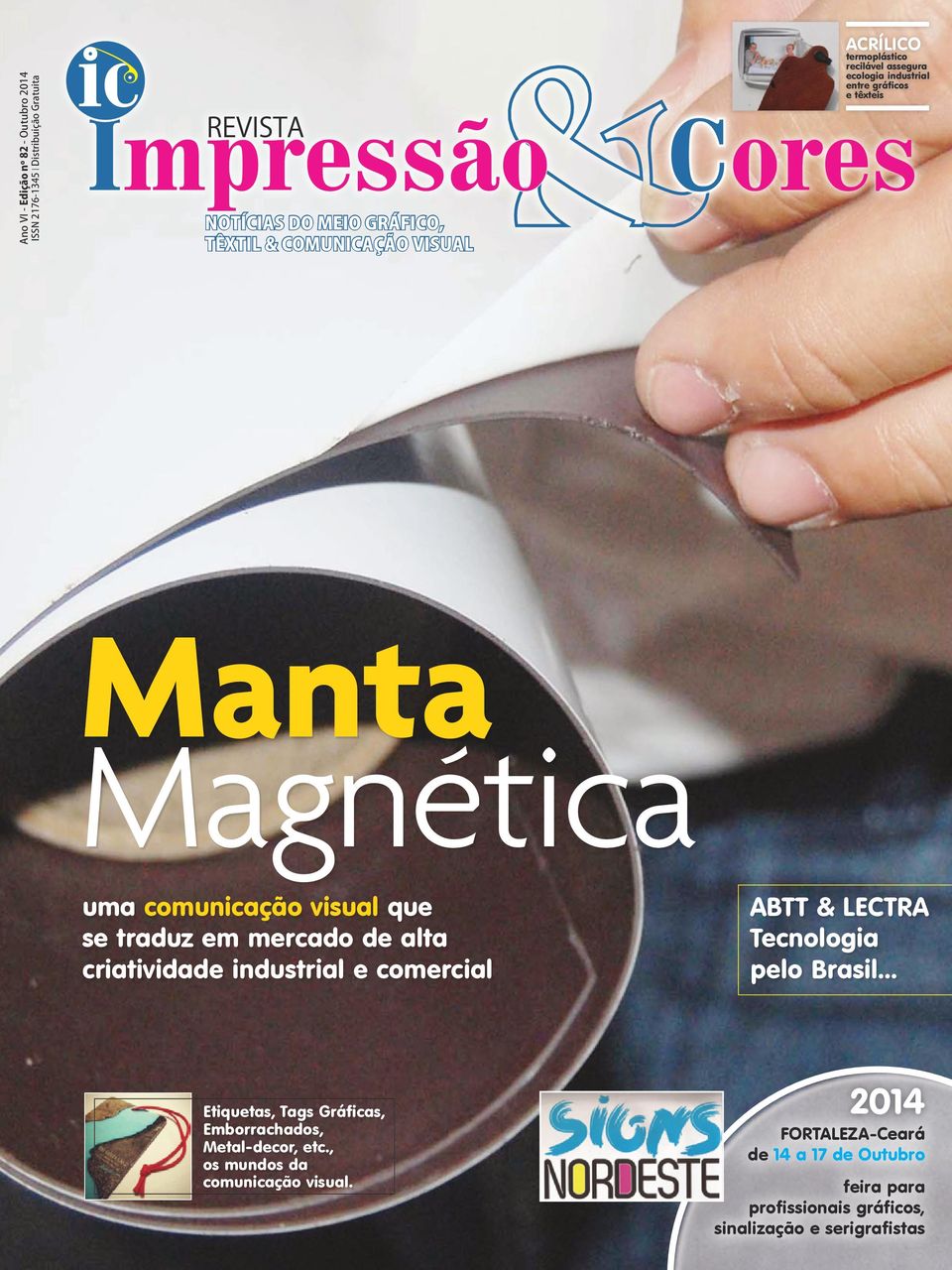 .. Revista Impressão & Cores Outubro 82 Etiquetas, Tags Gráficas, Emborrachados, Metal-decor, etc.