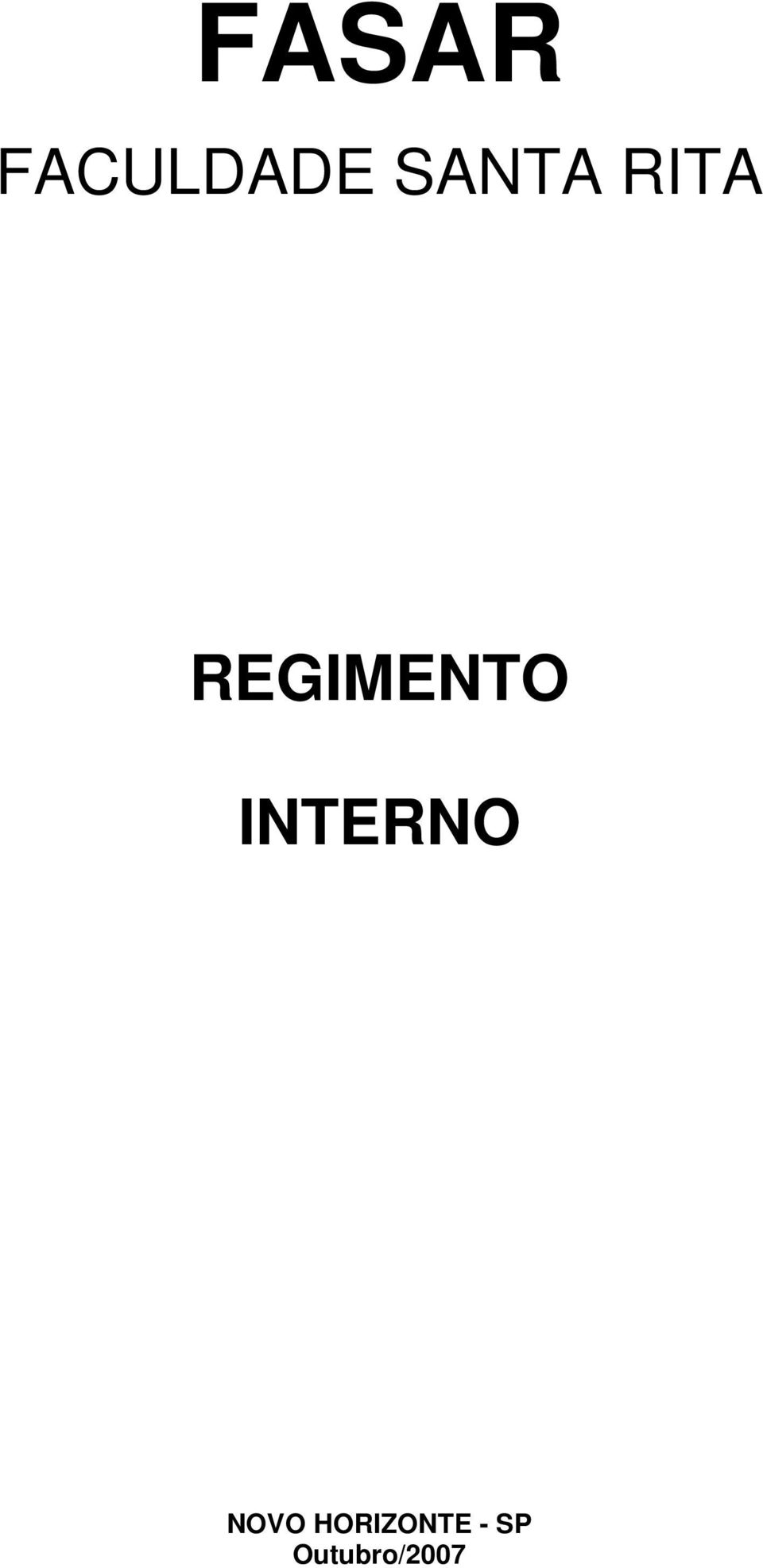 REGIMENTO INTERNO