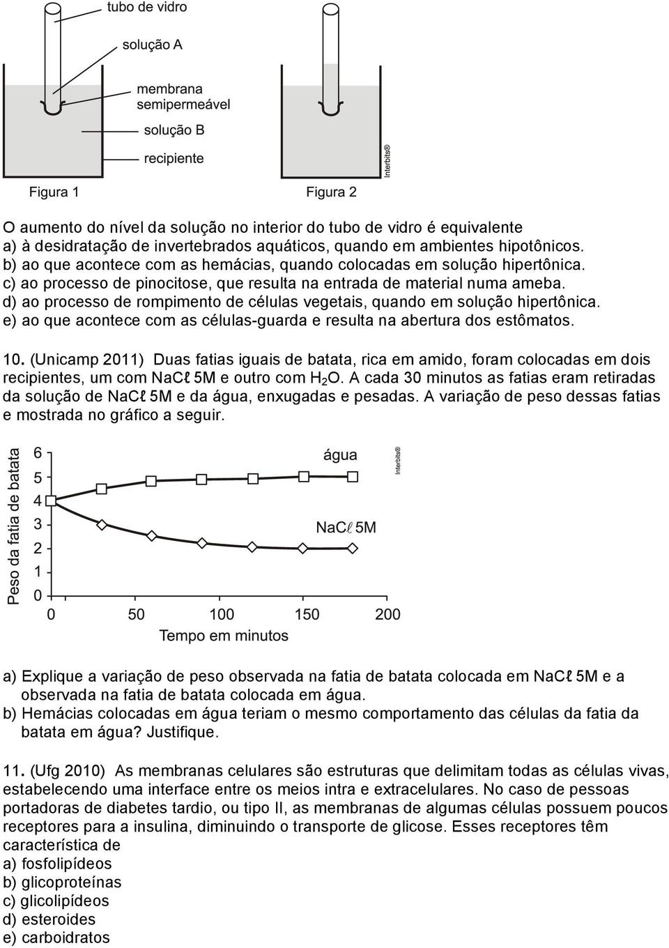 d) ao processo de rompimento de células vegetais, quando em solução hipertônica. e) ao que acontece com as células-guarda e resulta na abertura dos estômatos. 10.