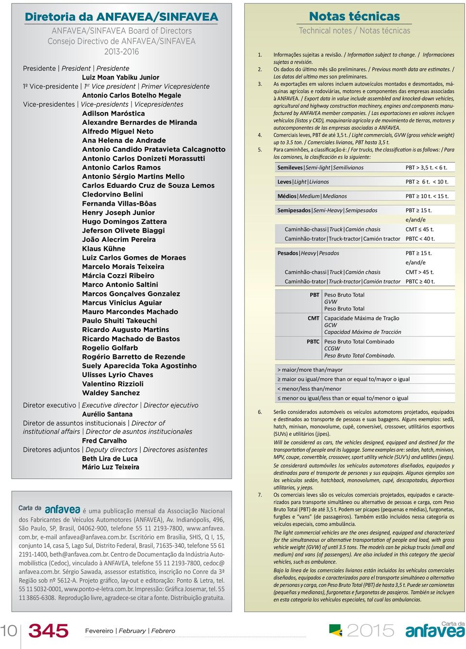 Andrade Antonio Candido Pratavieta Calcagnotto Antonio Carlos Donizeti Morassutti Antonio Carlos Ramos Antonio Sérgio Martins Mello Carlos Eduardo Cruz de Souza Lemos Cledorvino Belini Fernanda