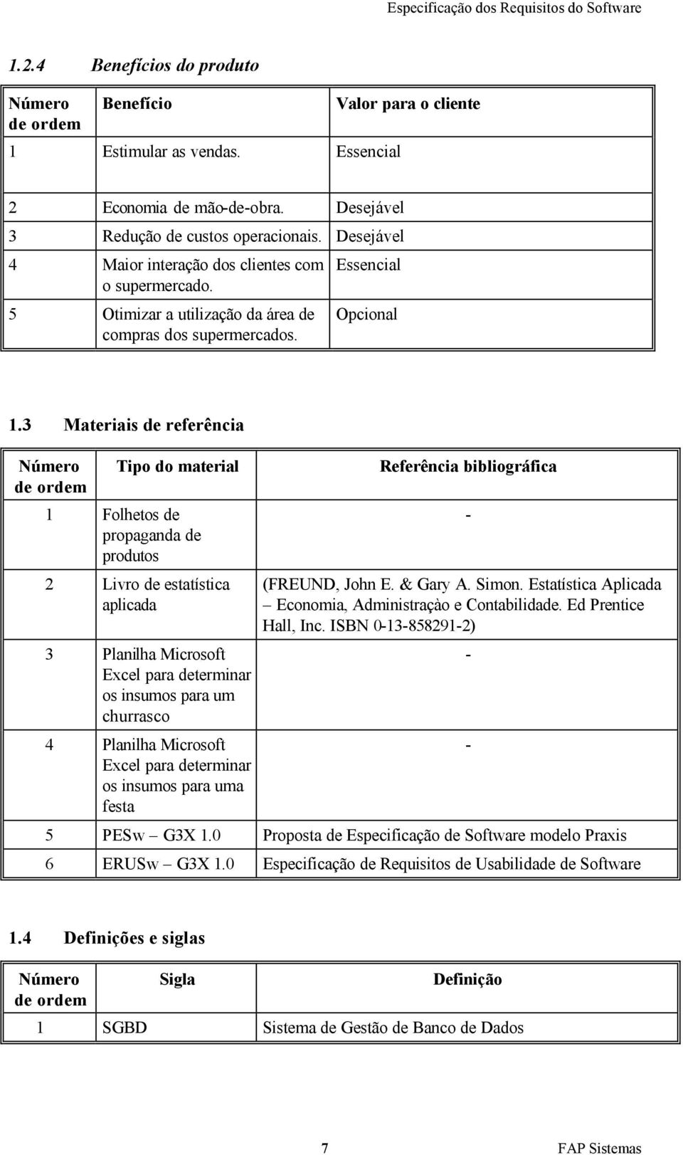 3 Materiais de referência Número de ordem Tipo do material 1 Folhetos de propaganda de produtos 2 Livro de estatística aplicada 3 Planilha Microsoft Excel para determinar os insumos para um churrasco