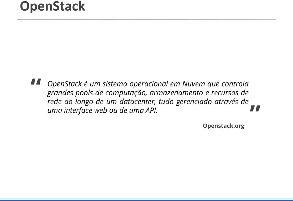 recursos de rede ao longo de um datacenter, tudo