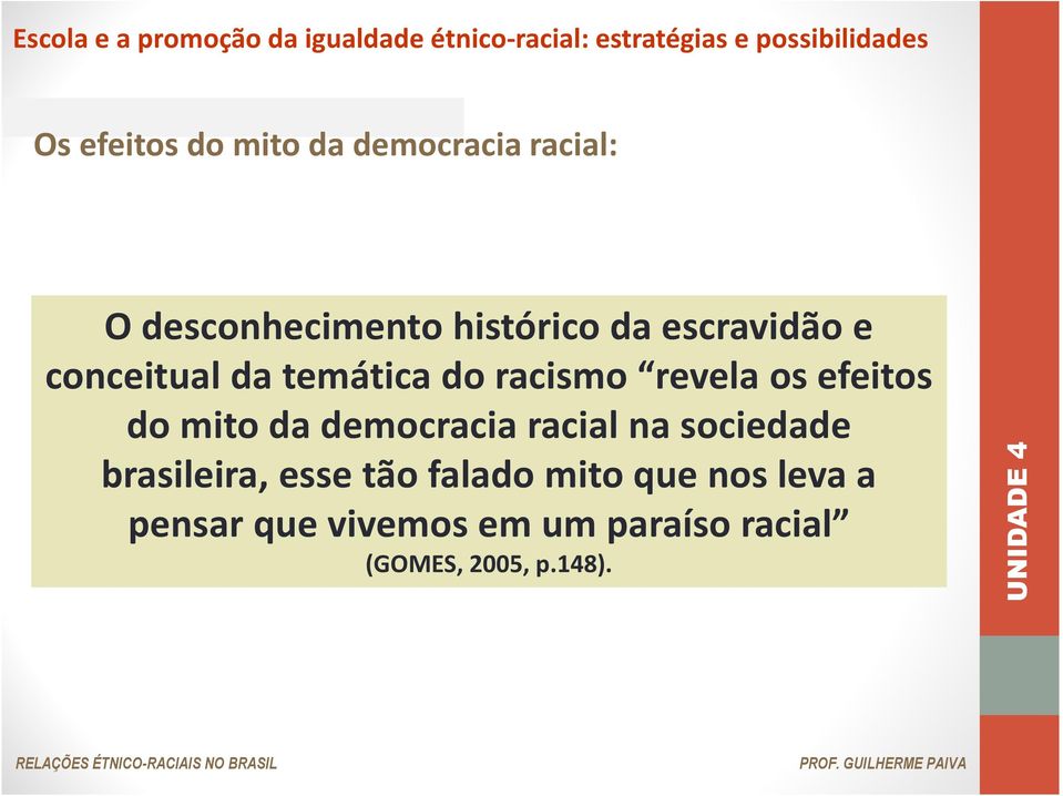 mito da democracia racial na sociedade brasileira, esse tão falado mito