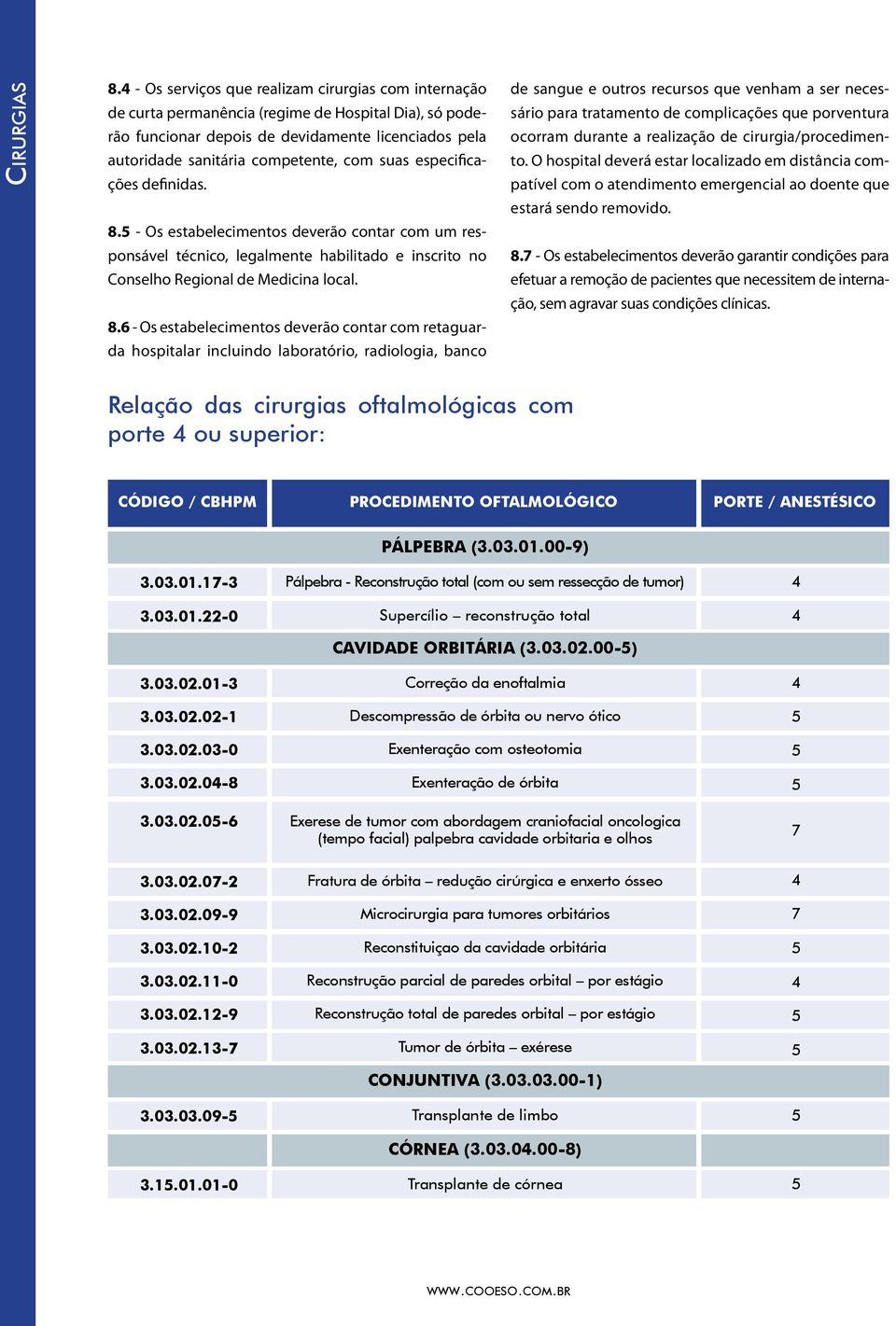 suas especificações definidas. 8.