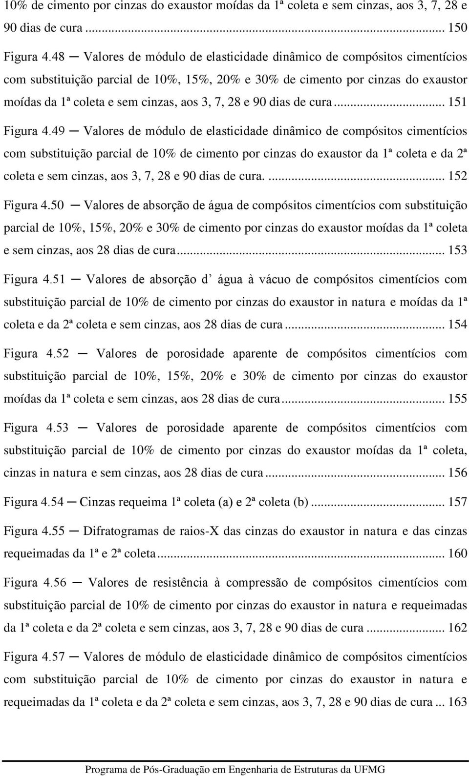 28 e 90 dias de cura... 151 Figura 4.