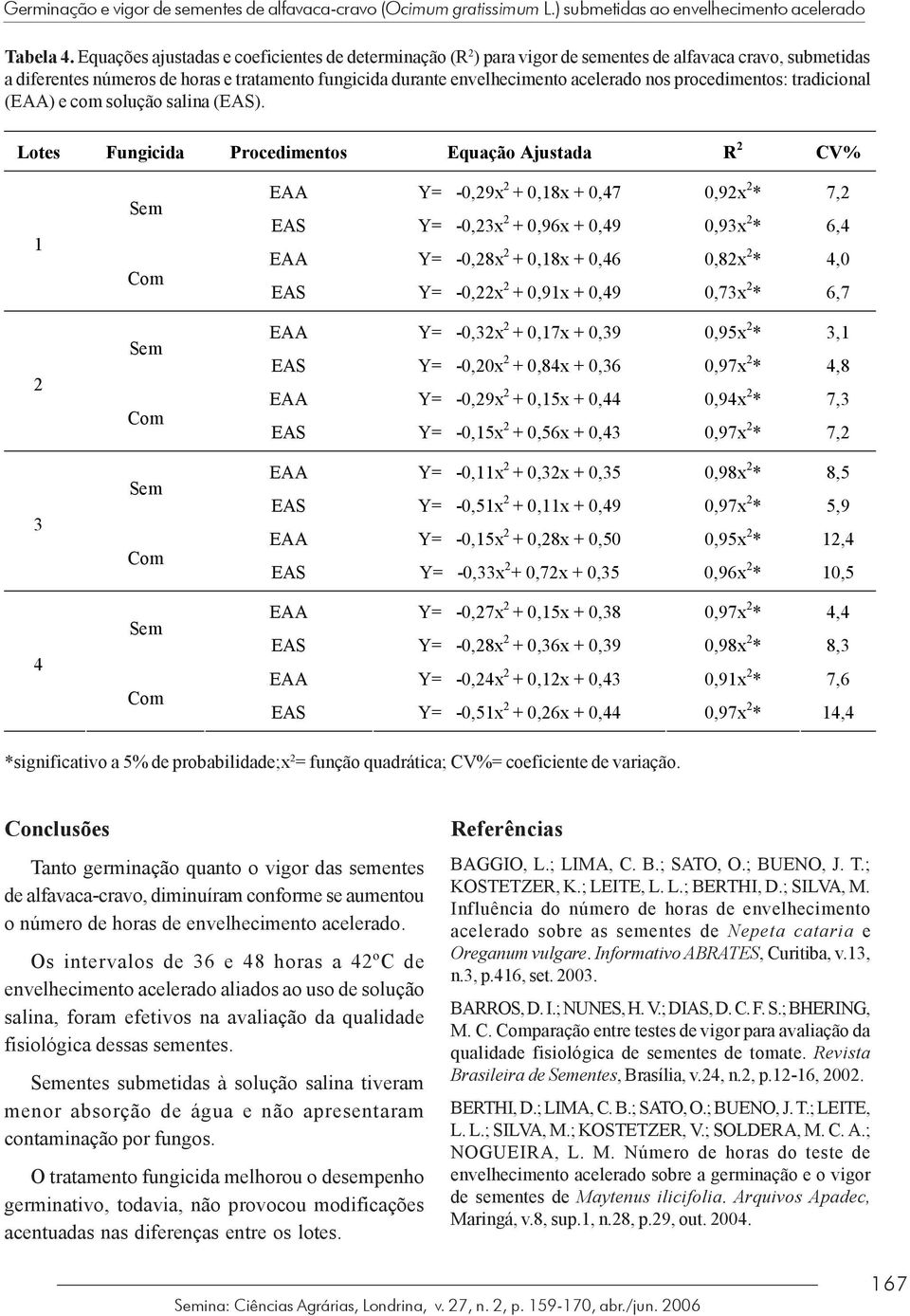 procedimentos: tradicional (EAA) e com solução salina (EAS).