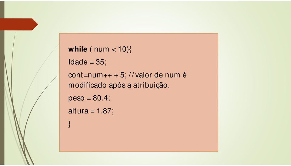 é modificado após a atribuição.