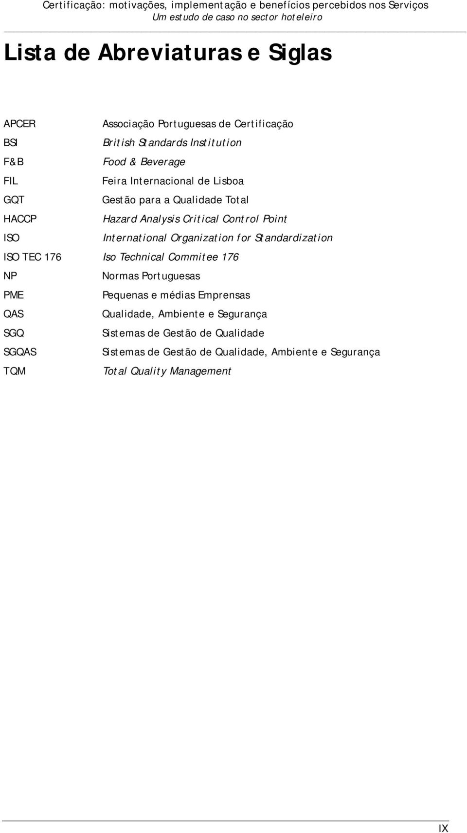 Organization for Standardization ISO TEC 176 Iso Technical Commitee 176 NP Normas Portuguesas PME Pequenas e médias Emprensas QAS