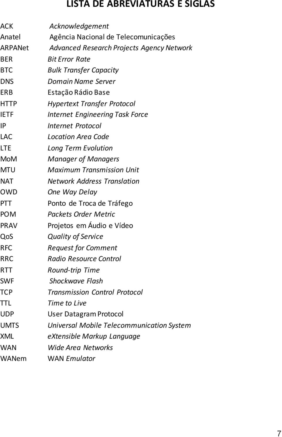 Internet Protocol Location Area Code Long Term Evolution Manager of Managers Maximum Transmission Unit Network Address Translation One Way Delay Ponto de Troca de Tráfego Packets Order Metric