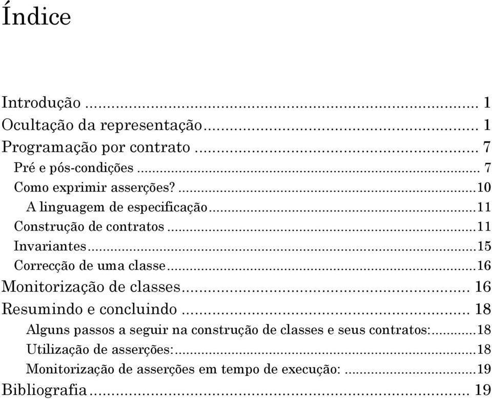 15 Correcção de uma classe.