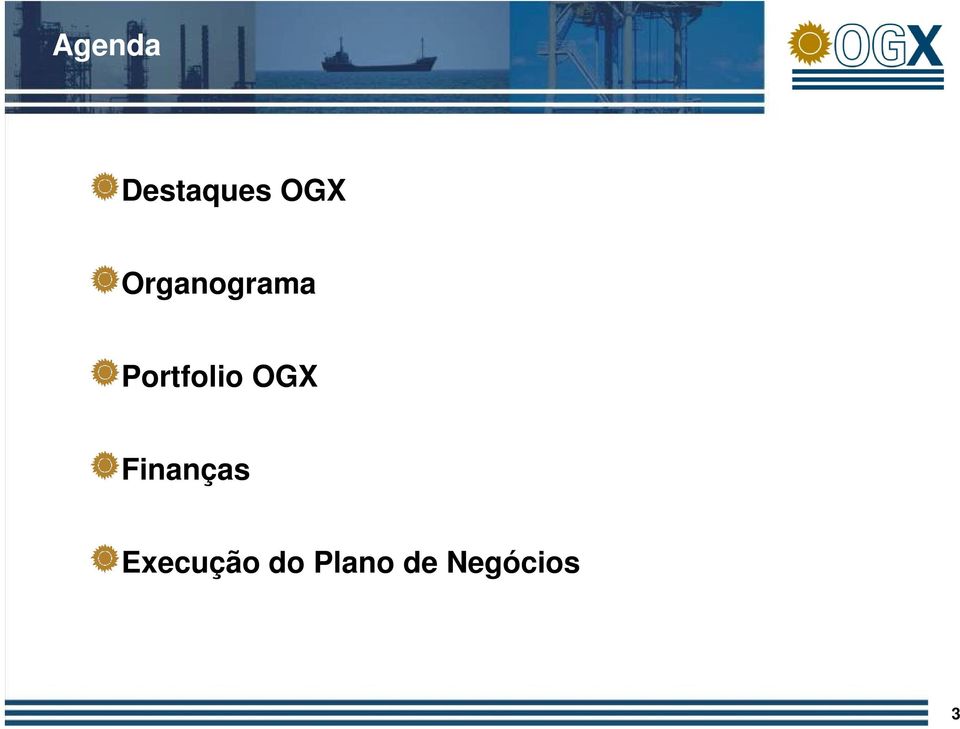 OGX Finanças Execução