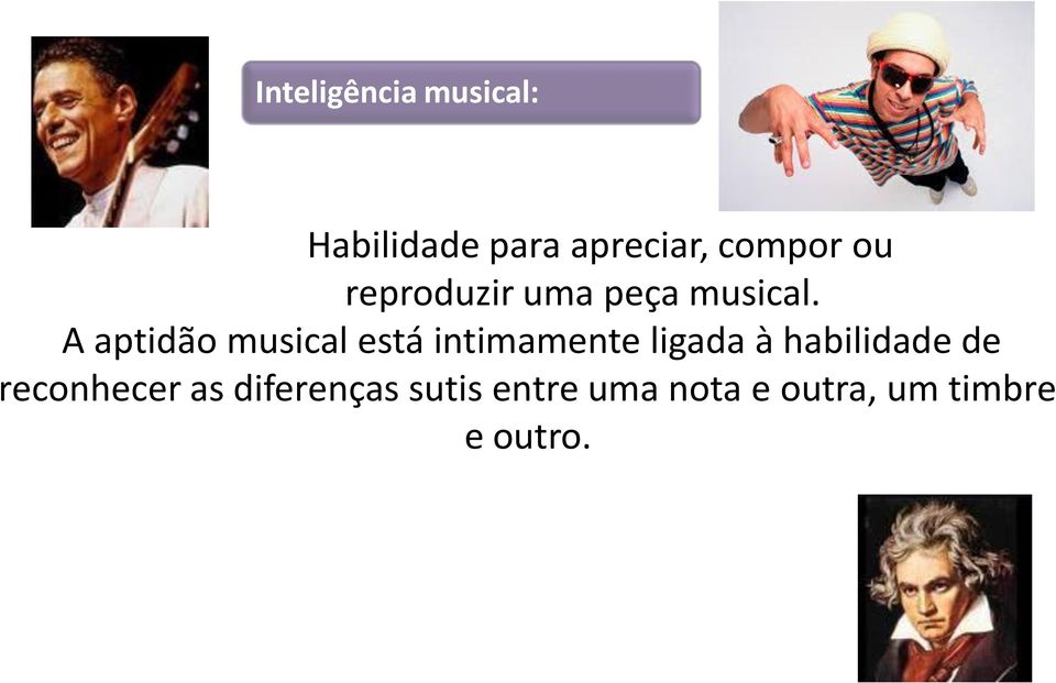 A aptidão musical está intimamente ligada à habilidade