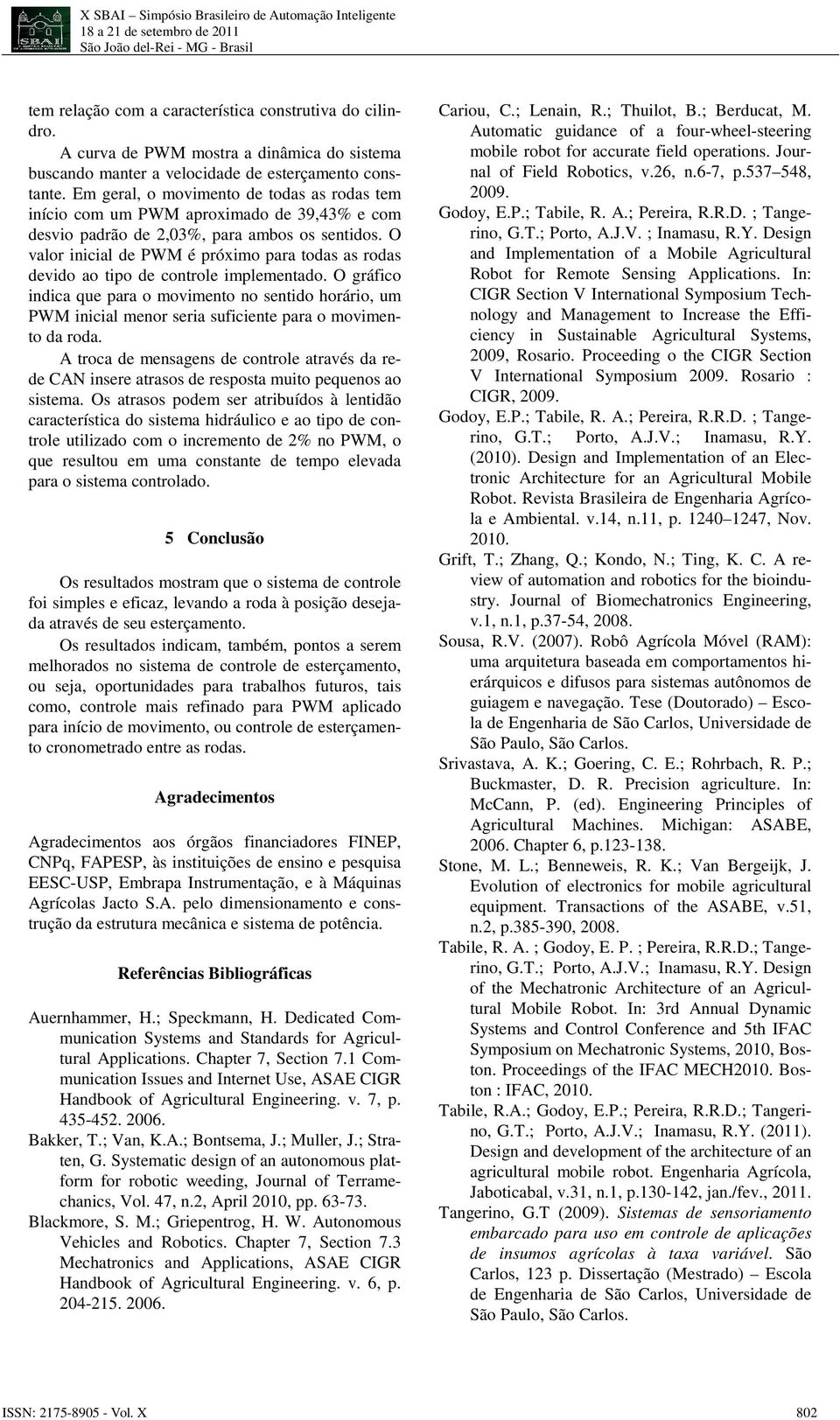 O valor inicial de PWM é próximo para todas as rodas devido ao tipo de controle implementado.