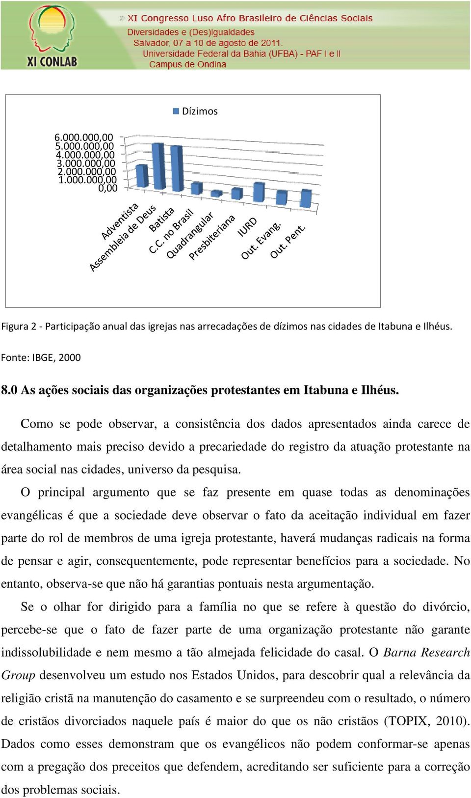 Como se pode observar, a consistência dos dados apresentados ainda carece de detalhamento mais preciso devido a precariedade do registro da atuação protestante na área social nas cidades, universo da