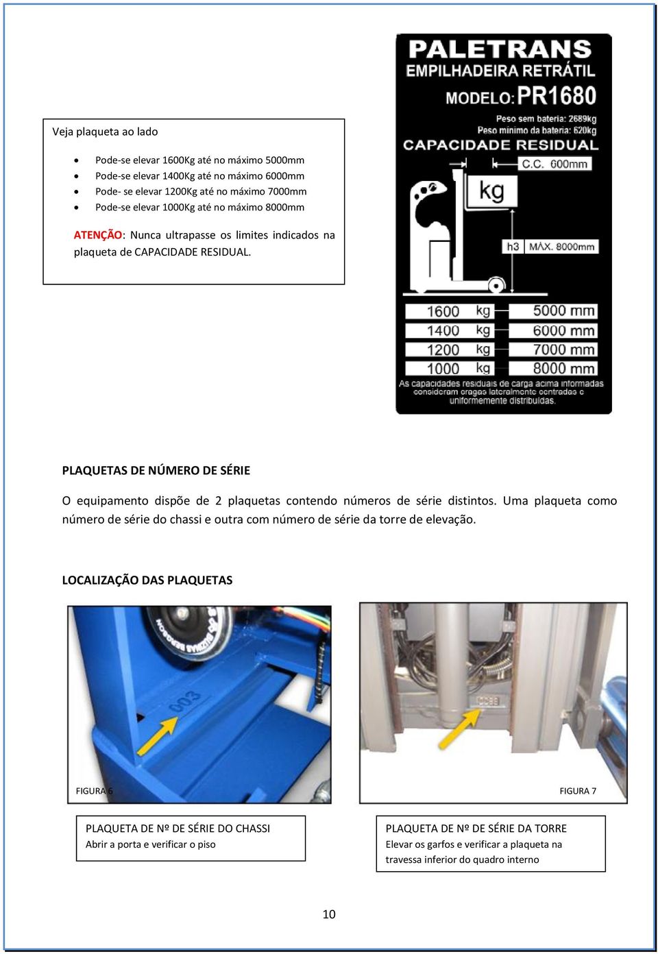 PLAQUETAS DE NÚMERO DE SÉRIE O equipamento dispõe de 2 plaquetas contendo números de série distintos.