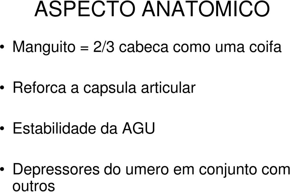 capsula articular Estabilidade da