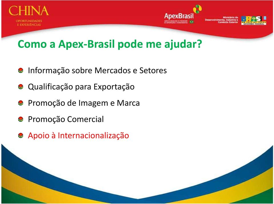 Qualificação para Exportação Promoção de