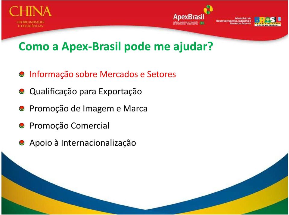 Qualificação para Exportação Promoção de