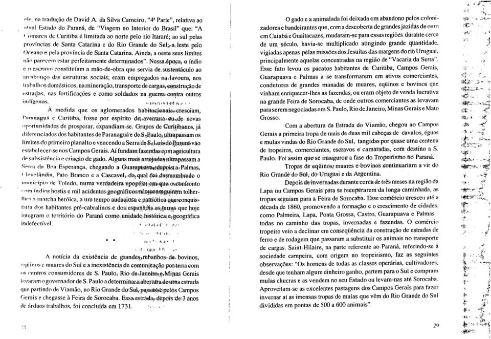 Catarina e do Rio Grande do Sul;faleste pelo )ceano e pela provincia de Santa Catarina. Ainda a oeste- seus lirnites n5o pareceni esta.r perfeitamente determinados".