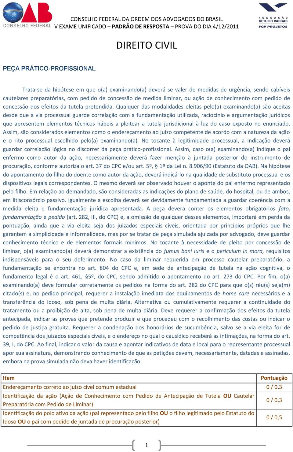 Qualquer das modalidades eleitas pelo(a) examinando(a) são aceitas desde que a via processual guarde correlação com a fundamentação utilizada, raciocínio e argumentação jurídicos que apresentem