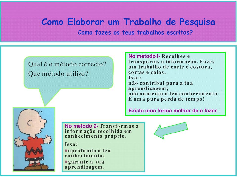 Isso: não contribui para a tua aprendizagem; não aumenta o teu conhecimento. É uma pura perda de tempo!