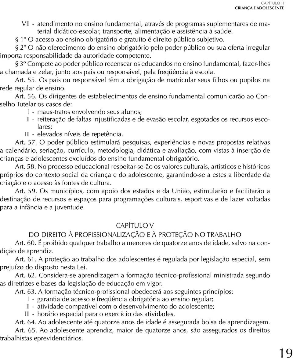 2º O não oferecimento do ensino obrigatório pelo poder público ou sua oferta irregular importa responsabilidade da autoridade competente.