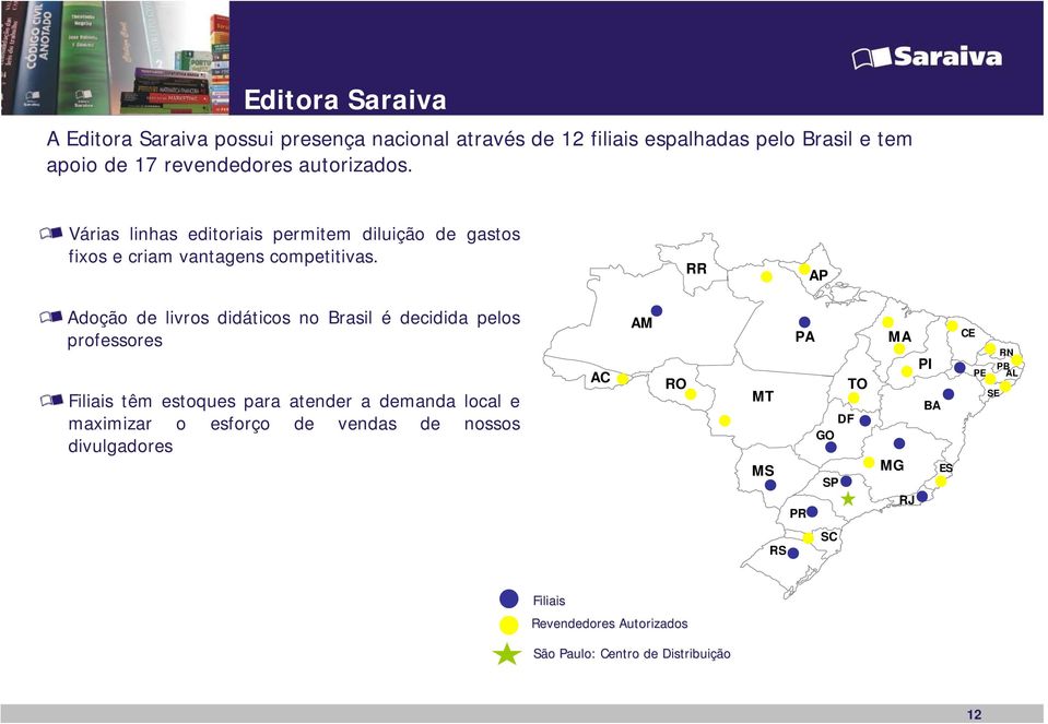 RR AP Adoção de livros didáticos no Brasil é decidida pelos professores Filiais têm estoques para atender a demanda local e maximizar o