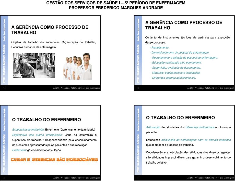 - Materiais, equipamentos e instalações. - Diferentes saberes administrativos.