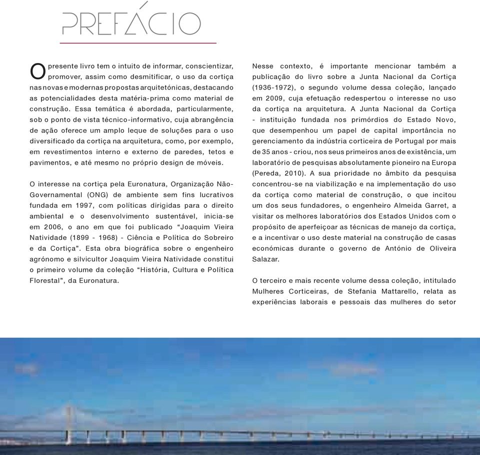 Essa temática é abordada, particularmente, sob o ponto de vista técnico-informativo, cuja abrangência de ação oferece um amplo leque de soluções para o uso diversificado da cortiça na arquitetura,