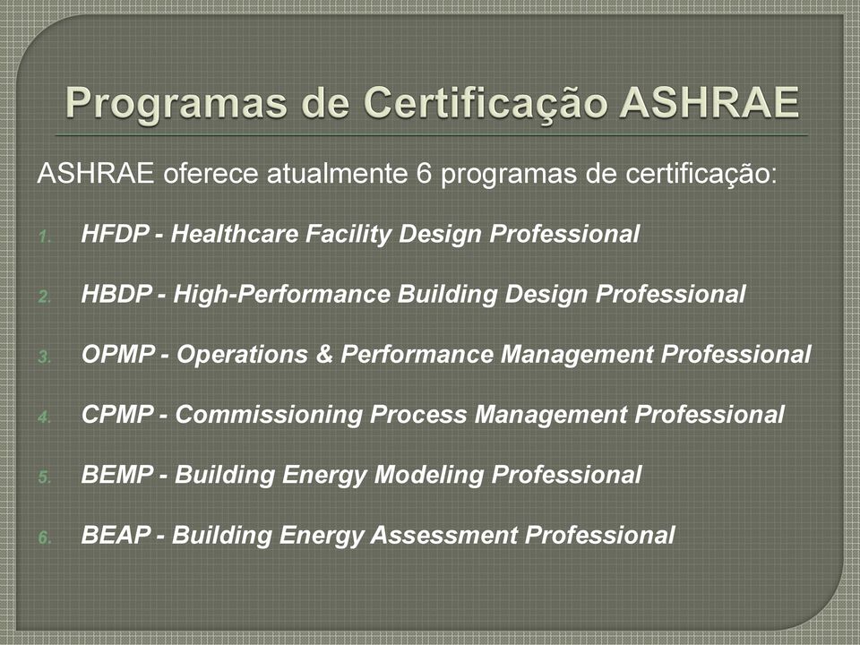 HBDP - High-Performance Building Design Professional 3.