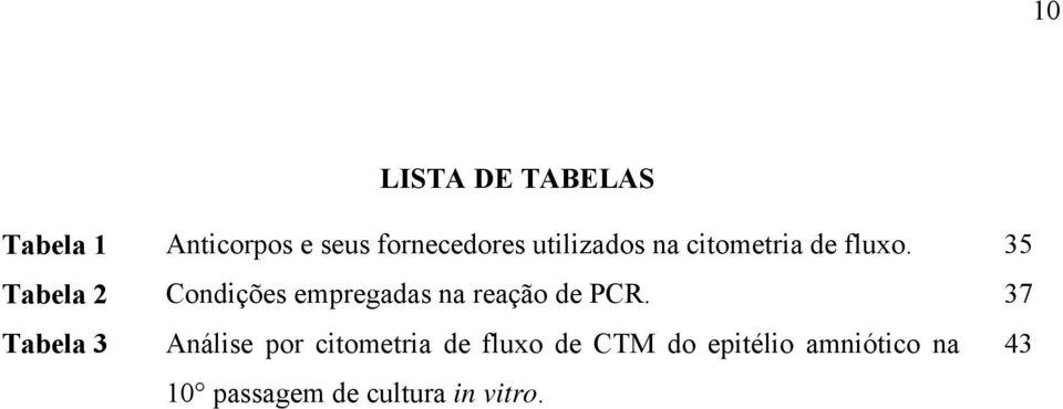 35 Tabela 2 Condições empregadas na reação de PCR.