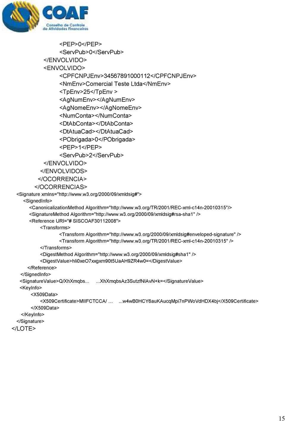 xmlns="http://www.w3.org/2000/09/xmldsig#"> <SignedInfo> <CanonicalizationMethod Algorithm="http://www.w3.org/TR/2001/REC-xml-c14n-20010315"/> <SignatureMethod Algorithm="http://www.w3.org/2000/09/xmldsig#rsa-sha1" /> <Reference URI="# SISCOAF30112008"> <Transforms> <Transform Algorithm="http://www.