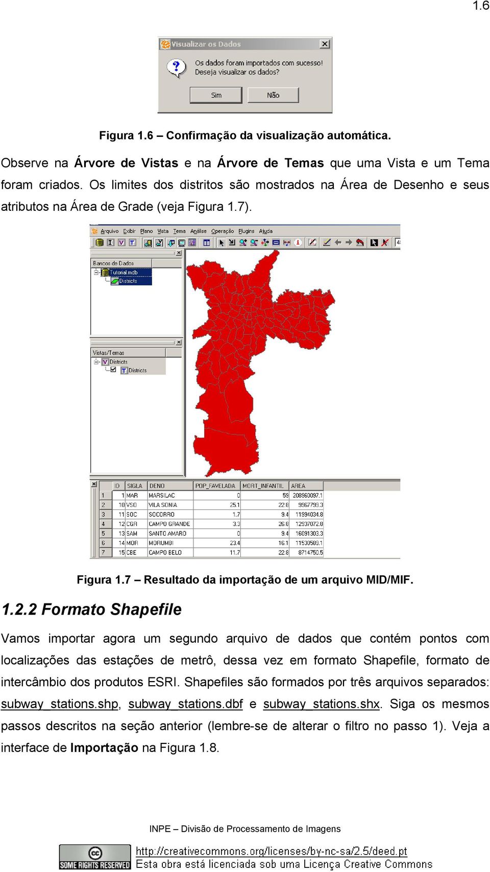 2 Formato Shapefile Vamos importar agora um segundo arquivo de dados que contém pontos com localizações das estações de metrô, dessa vez em formato Shapefile, formato de intercâmbio dos