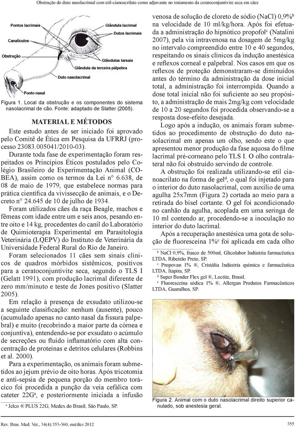 Durante toda fase de experimentação foram respeitados os Princípios Éticos postulados pelo Colégio Brasileiro de Experimentação Animal (CO- BEA), assim como os termos da Lei n 6.