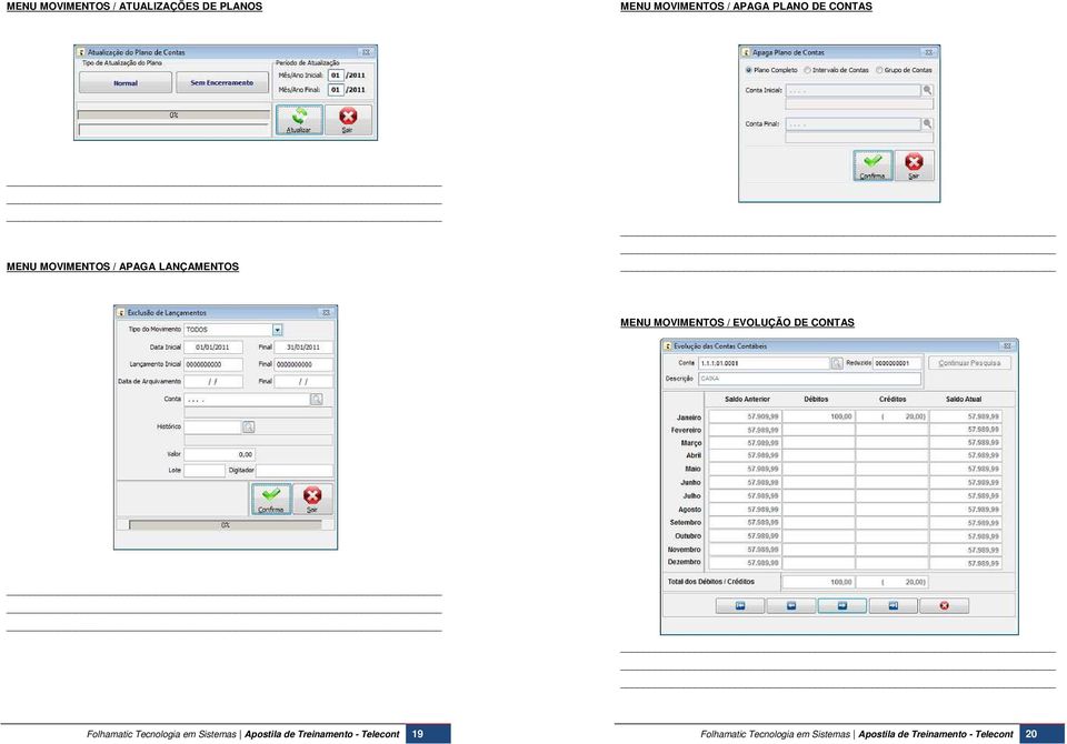 CONTAS Folhamatic Tecnologia em Sistemas Apostila de Treinamento -