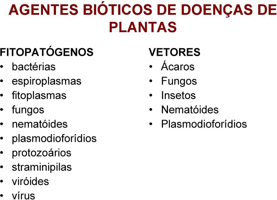 plasmodioforídios protozoários straminipilas viróides