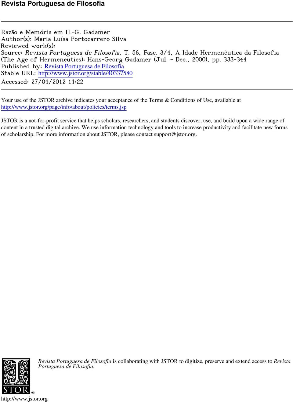 org/stable/40337580. Accessed: 27/04/2012 11:22 Your use of the JSTOR archive indicates your acceptance of the Terms & Conditions of Use, available at. http://www.jstor.