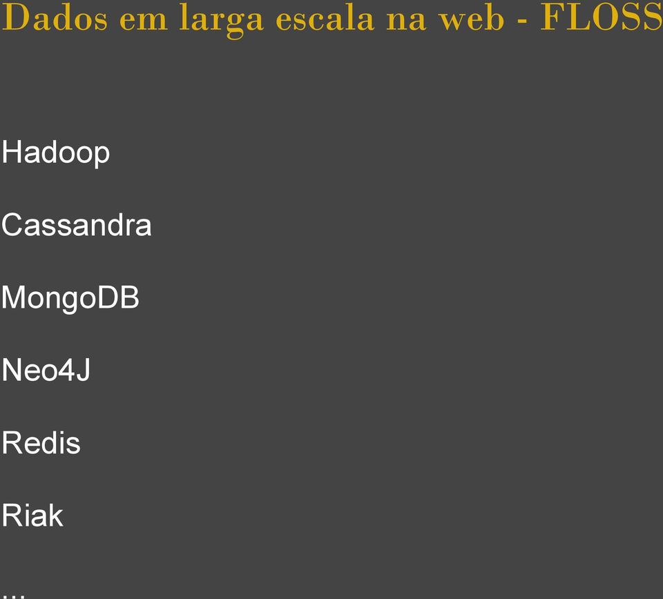FLOSS Hadoop