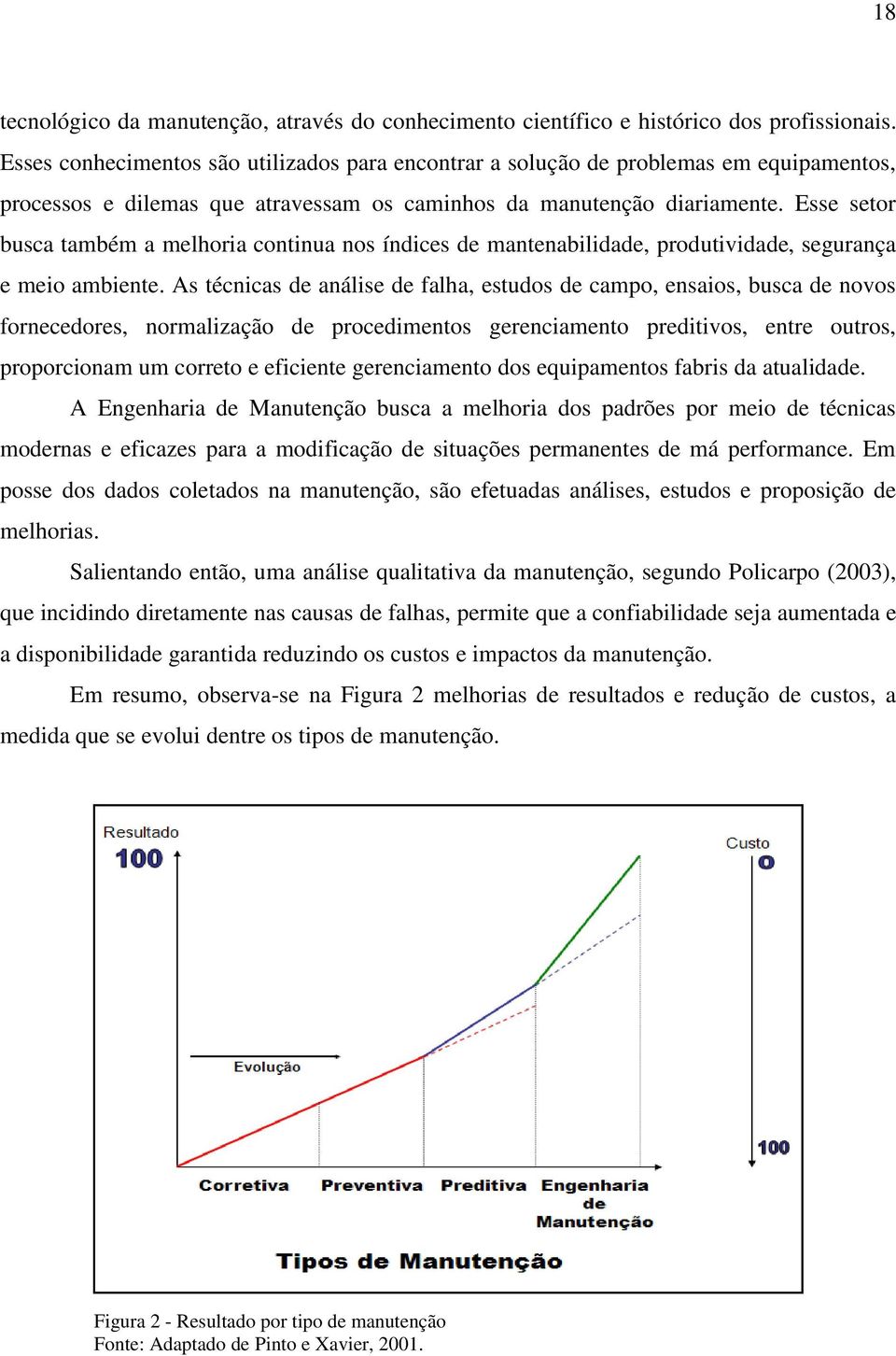 Esse setor busca também a melhoria continua nos índices de mantenabilidade, produtividade, segurança e meio ambiente.