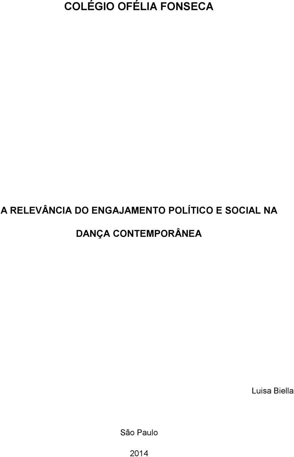 POLÍTICO E SOCIAL NA DANÇA