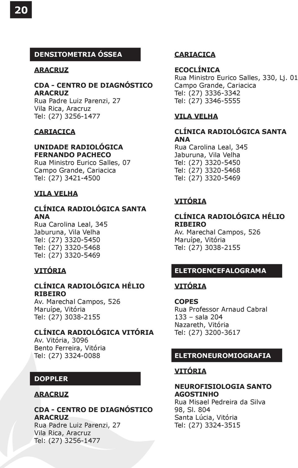 Marechal Campos, 526 Maruípe, Vitória Tel: (27) 3038-2155 Clínica Radiológica Vitória Av.