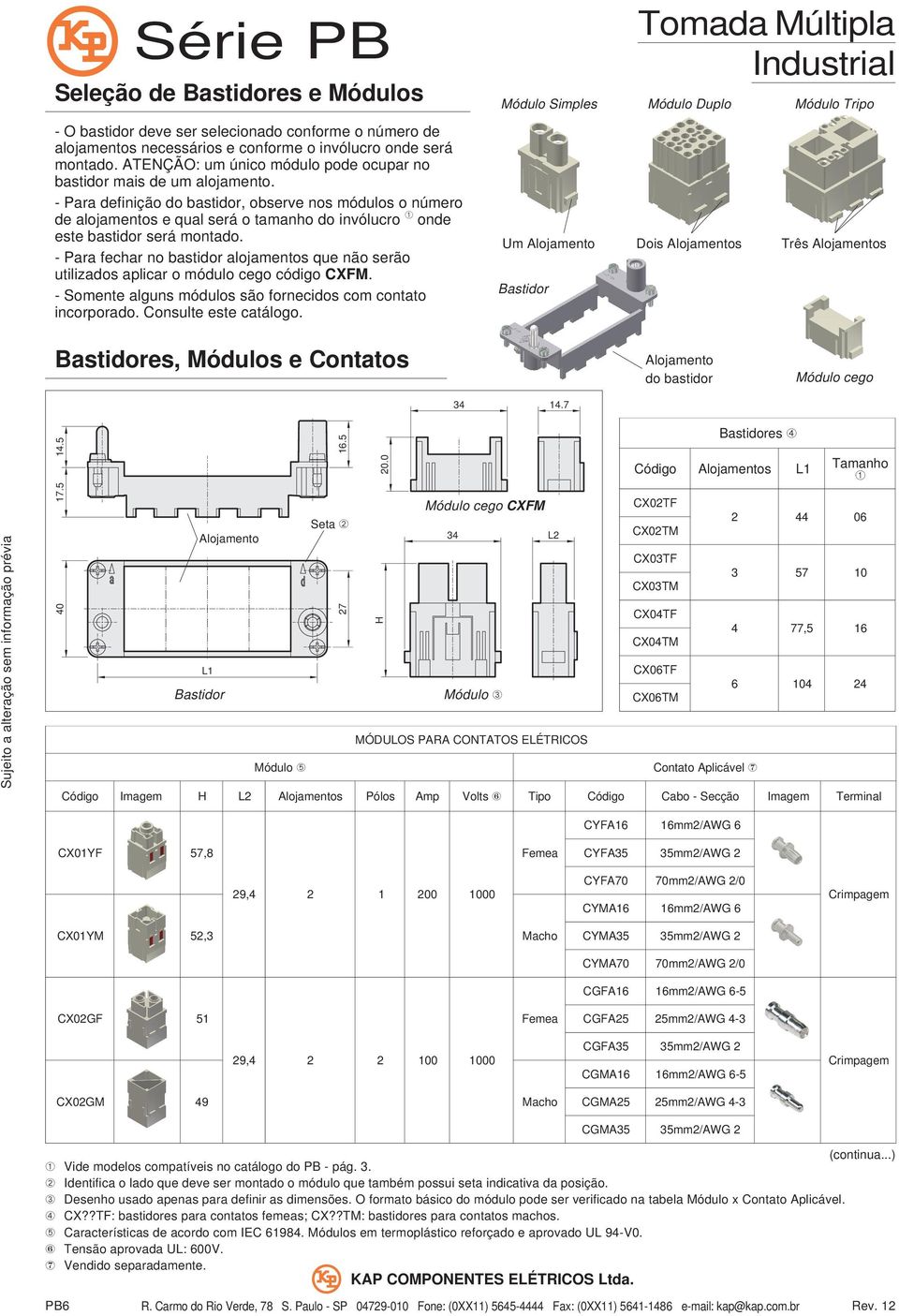 - Para definição do bastidor, observe nos módulos o número de alojamentos e qual será o tamanho do invólucro onde este bastidor será montado.