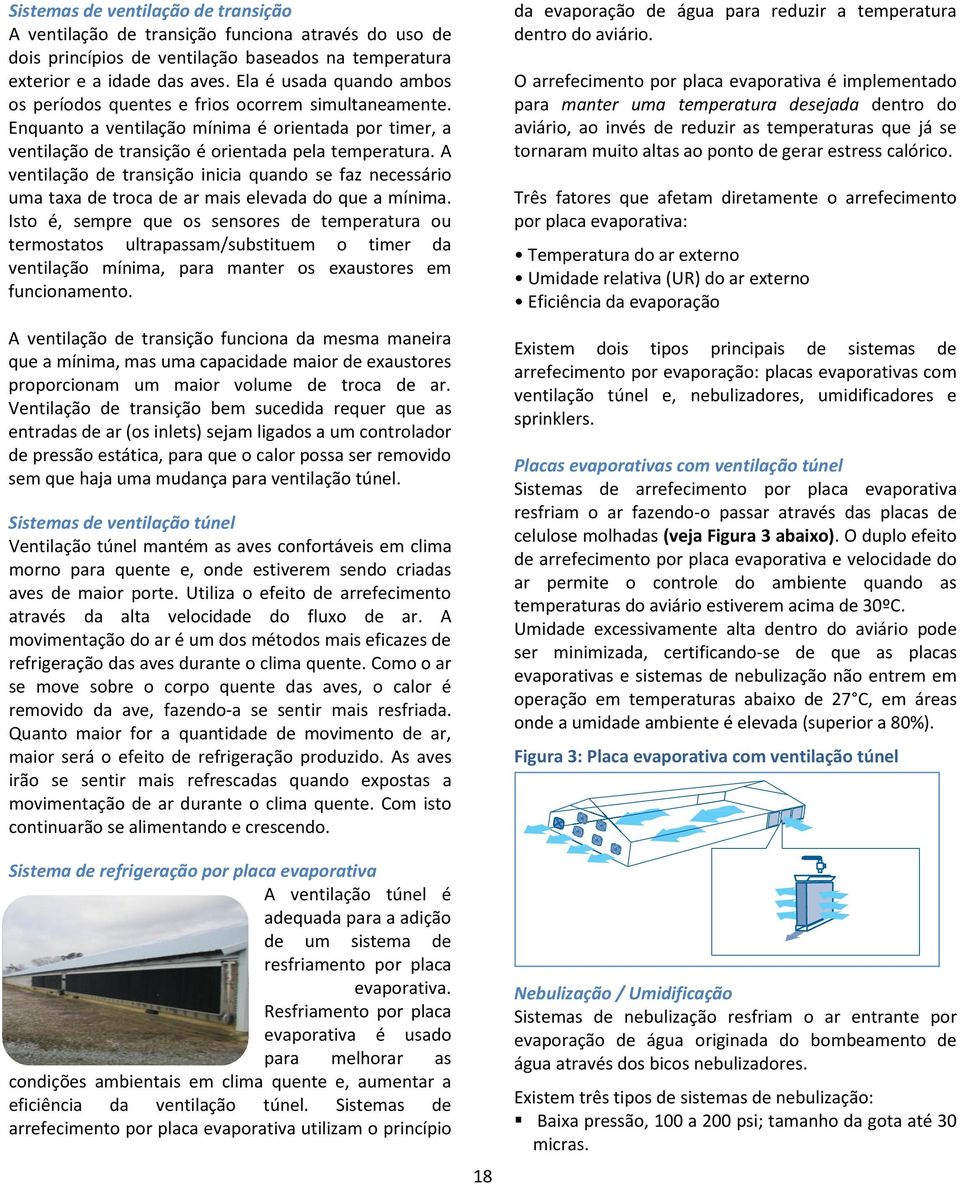 A ventilação de transição inicia quando se faz necessário uma taxa de troca de ar mais elevada do que a mínima.