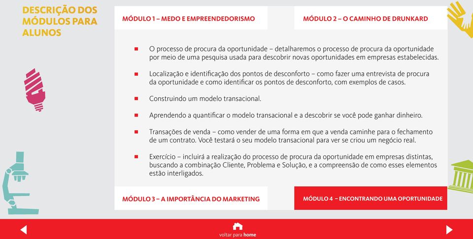 Localização e identificação dos pontos de desconforto como fazer uma entrevista de procura da oportunidade e como identificar os pontos de desconforto, com exemplos de casos.