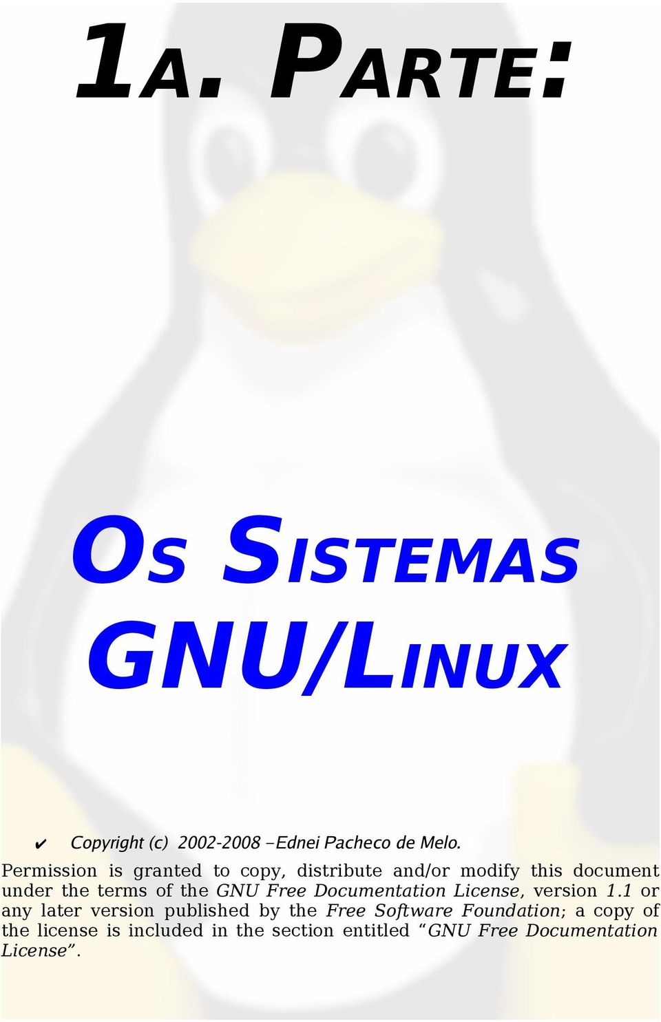GNU Free Documentation License, version 1.