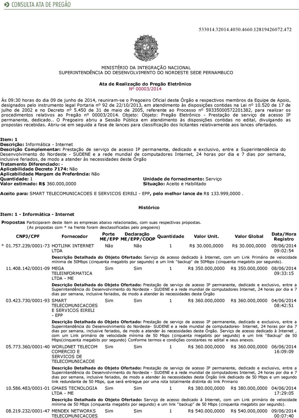 reuniram-se o Pregoeiro Oficial deste Órgão e respectivos membros da Equipe de Apoio, designados pelo instrumento legal Portaria nº 92 de 22/10/2013, em atendimento às disposições contidas na Lei nº