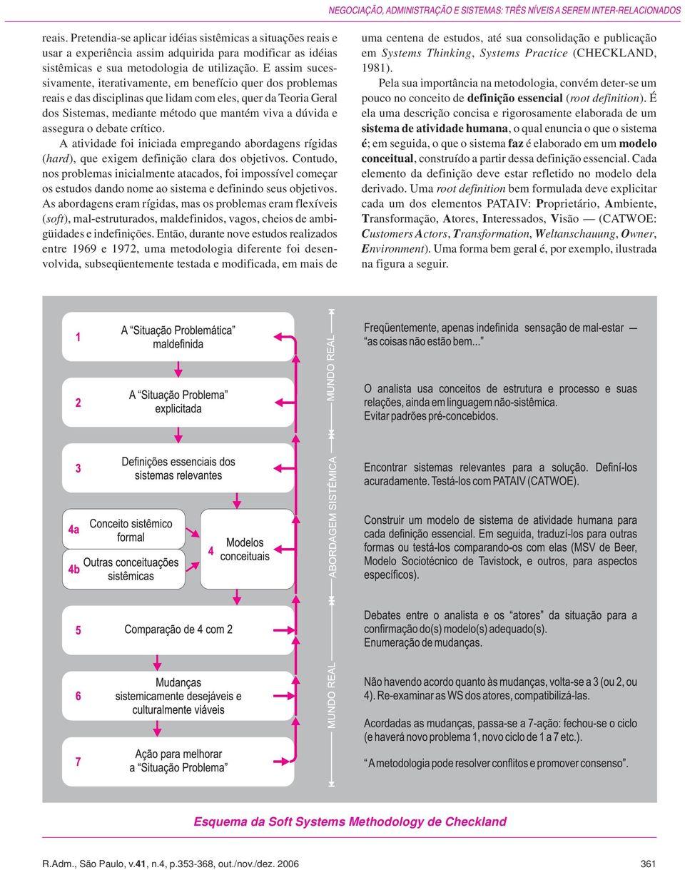 E assim sucessivamente, iterativamente, em benefício quer dos problemas reais e das disciplinas que lidam com eles, quer da Teoria Geral dos Sistemas, mediante método que mantém viva a dúvida e