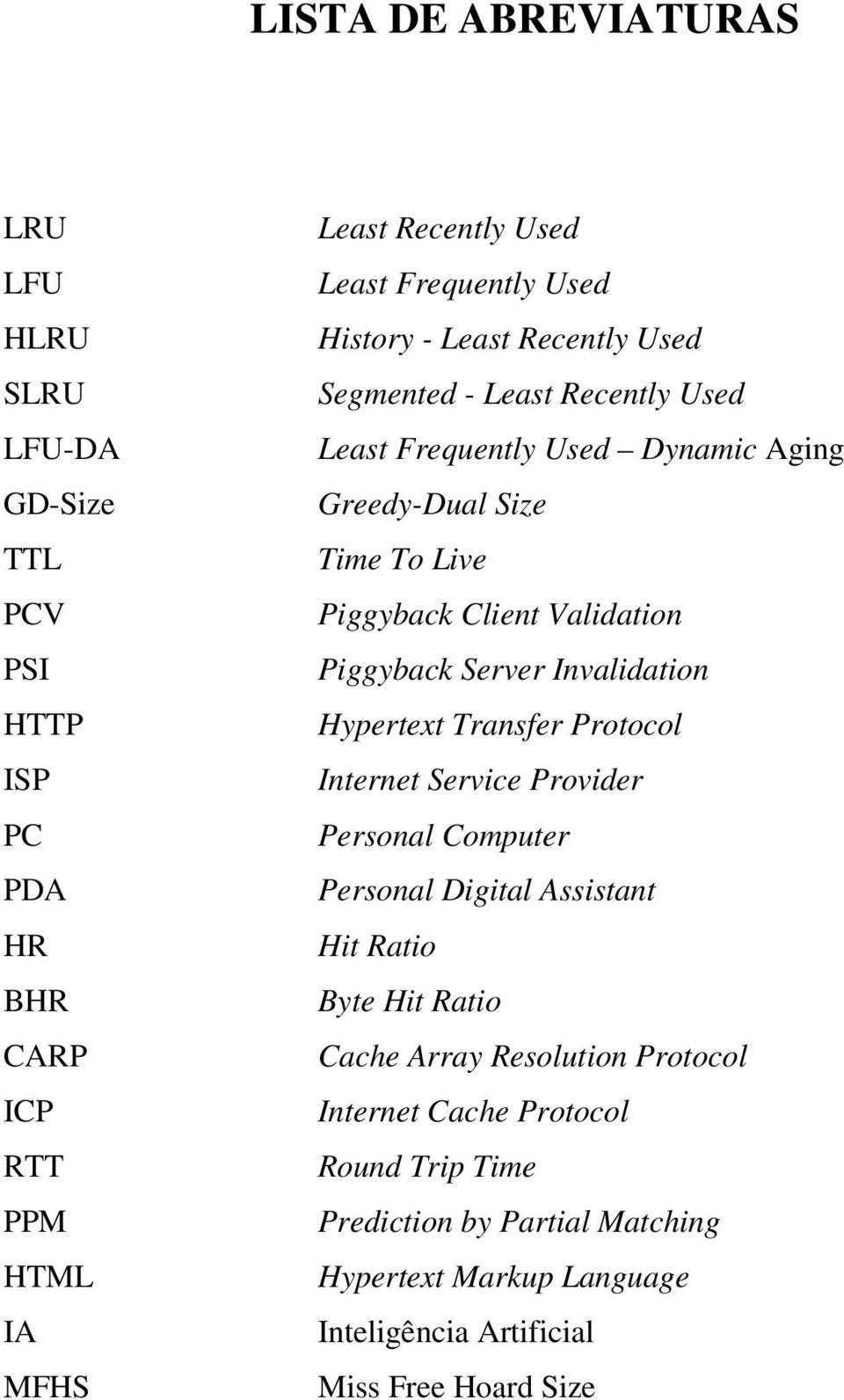 Piggyback Server Invalidation Hypertext Transfer Protocol Internet Service Provider Personal Computer Personal Digital Assistant Hit Ratio Byte Hit Ratio Cache
