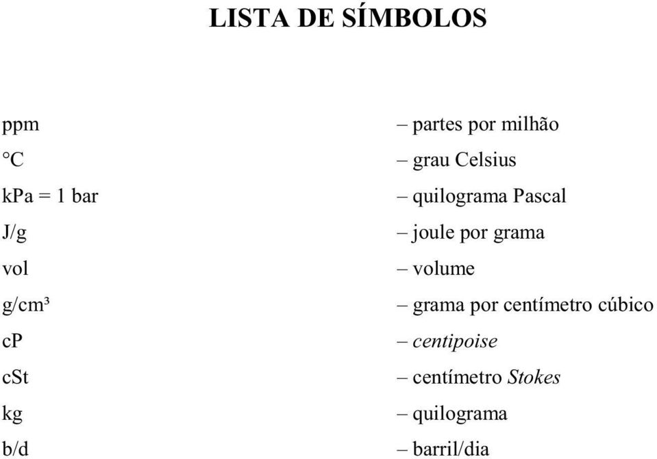 grama vol volume g/cm³ grama por centímetro cúbico cp